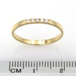 Anillo cinquillo de oro amarillo 18k/750 con 0,06 ct. de diamantes.-Adamas Ibérica.