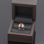 Anillo de oro amarillo 750 con turmalina rosa de 2,62 ct. y 0,20 ct. de diamantes.-Adamas Ibérica.