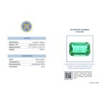Informe gemológico de la esmeralda.