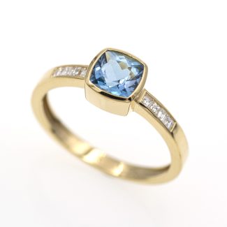 Anillo de aguamarina.